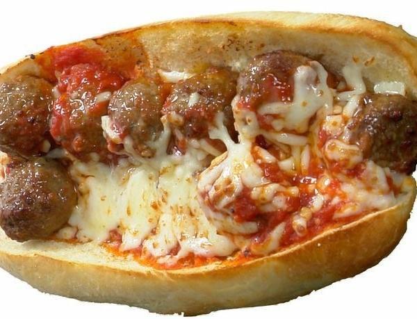 Meatball Sub · Meatballs, meat sauce and cheese. Baked with cheese. 