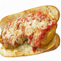 Chicken Parmesan Sub · Chicken Parmesan, marinara sauce, and cheese. Baked with cheese. 