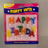 H-a-p-p-y   B-i-r-t-h-d-a-y Candles · Candles individually spell out happy birthday