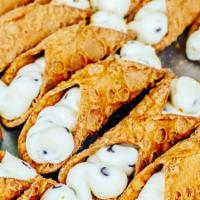 Cannoli · Pastry shells fresh filled with chocolate chip cannoli cream 