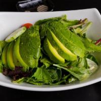 Avocado Salad · Mix greens and avocado with ginger dressing.