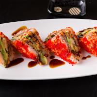 Paradise Roll (Sandwich) · Spicy tuna sandwich. Spicy crunchy tuna, eel, avocado and tobiko. 