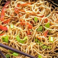 Hakka Noodles · Hakka noodles with choice of topping.