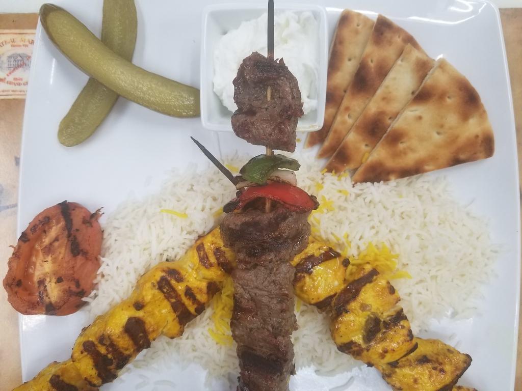 3 Kabab Combo · Your choice of 3 kabab skewers.