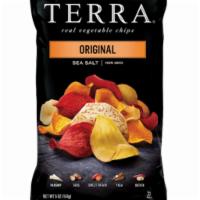 Terra Chip - Root Chips · TERRA Original Chips featuring a blend of yucca, sweet potato, parsnip, taro root, batata an...