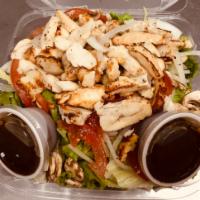 Grilled Chicken Salad · Mushrooms, Black Olives, Onion, Tomato and Chicken