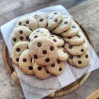 Chocolate Chip Protein Cookie · Gluten free almond flour sweetened with honey and fair trade chocolate chips and grass fed w...