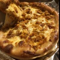 Chicken Wing Pizza · Chicken, Buffalo sauce, mozzarella.