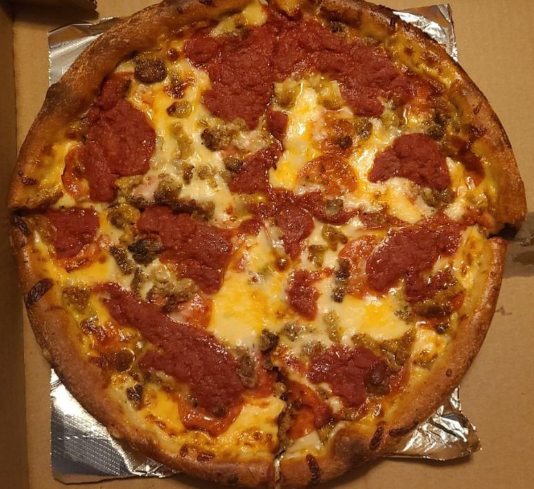 Meat Lovers Pizza · Pepperoni, sausage, bacon, ham, meatball.