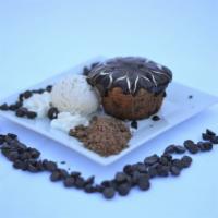 Gluten Free D' Bomba · Warm chocolate chip cake made just for one. With criollo chocolate powder adding maca root t...