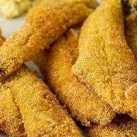 Fried Whiting Fish · Choice of two Sides 