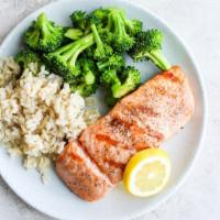 Grilled Salmon  · Choice of two Sides 