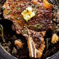 Ribeye Steak · Choice of two sides 