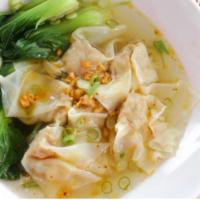 Wonton Soup · Bok choy, sprouts, chicken and shrimp wonton.