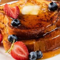 2 Piece French Toast · Panfried bread.