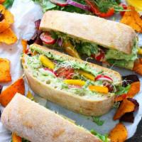 Veggie Sandwich · Meatless sandwich. 