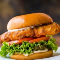 The Colonial · Chicken cutlet, mozzarella cheese or American cheese, lettuce, tomato, and fried onions.