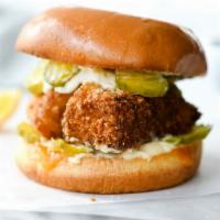 Fish Sandwich · Sandwich made with a piece of cut fish that is either fried, baked, or grilled. 