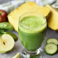 Super Energy Juice · Kale, pineapple, apple, and cucumber.