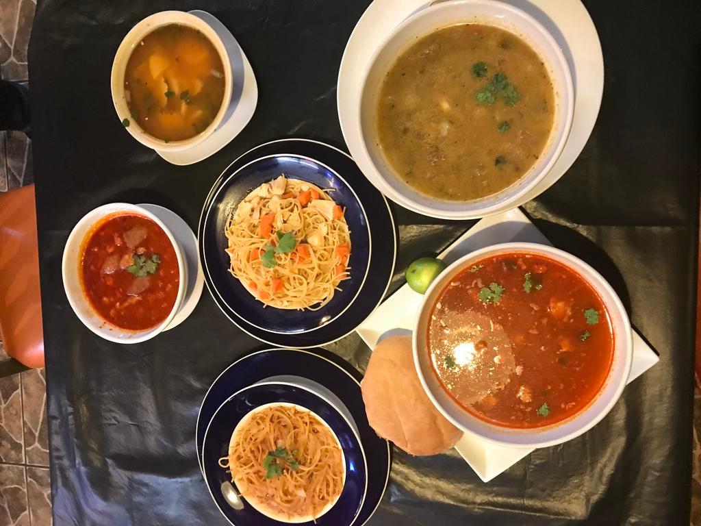Siete Mares Soup · Mexican seven Seas Soup is made with fresh Seafood and vegetables.