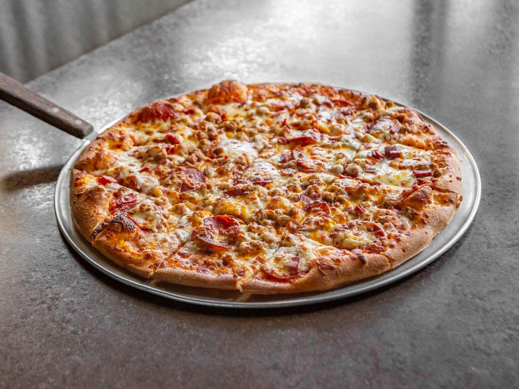 Meat ＆ Cheese Deluxe Small · Meet and cheese Pizza, peeperoni sausage beef canadian bacon cheddar and mozzarella