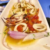Grilled Calamari · tender calamari, char-grilled and marinated in our
special sauce