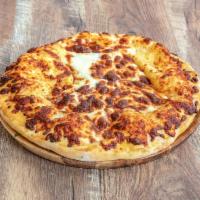 Megruli Khachapuri · Inside and out cheese pie, just as classic with extra cheese and golden cheese blanket.