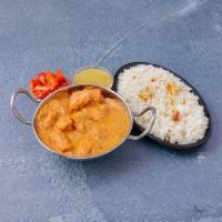 Chicken Tikka Masala Ala Carte · Chicken marinated in spices and roasted, served in special sauce. Served with pillaw rice, d...