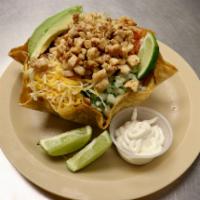 Taco Salad Bowl Combo · Includes: Rice, beans, with you're choice of meat, pico de gallo, Mexican mix cheddar cheese...