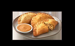 Chicken Empanada · Shredded chicken breast with sauteed onion, green pepper, and tomato. Served with Barranquil...