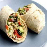 Mediterranean Wrap · With feta cheese, peppers, onions, cucumber, lettuce, and tomato.