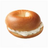 Bagel with Cream Cheese · Ring shaped bread roll with soft mild cheese. 