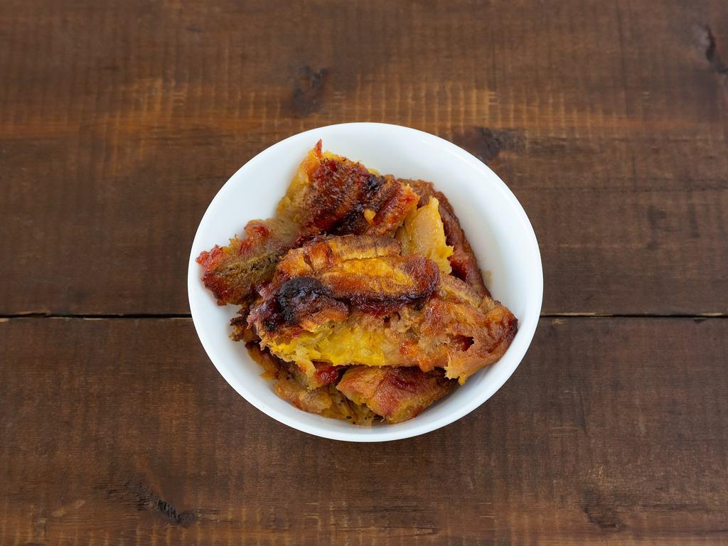 Sweet Plantain Delight · Pan-fried ripe plantain layers with guava preserve.