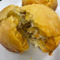 3 Piece New Orlean's Crab Puffs · Green onions, crabmeat, Cajun sauce and breading.