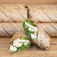 Grilled Chicken Caesar Wrap Platter · Organic air chilled chicken breast with seasonal greens & parmesan cheese wrapped up in our ...