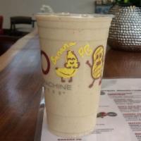 Chocolate Banana Peanut Butter · Water or unsweetened almond milk blended with peanut butter, banana, cocoa and Rawthentic Nu...