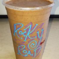 Rocky Road · Water or unsweetened almond milk blended with cacao nibs, peanut butter, banana, cocoa and R...