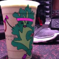 Don't Kale My Vibe · Water or unsweetened almond milk blended with kale, peeled lemon, pineapple, banana and Rawt...