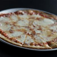 Cheese Pizza · Fontina, mozzarella, parmesan. Vegetarian.