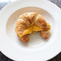 Egg and Cheese on a Croissant · 2 eggs with American cheese.