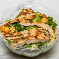 Caesar Salad · Romaine, grilled chicken, croutons, and Parmmigiana cheese.