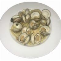 Linguine Clams · Steamed clams sauteed with garlic and olive oil in a white wine sauce or marinara. Served wi...