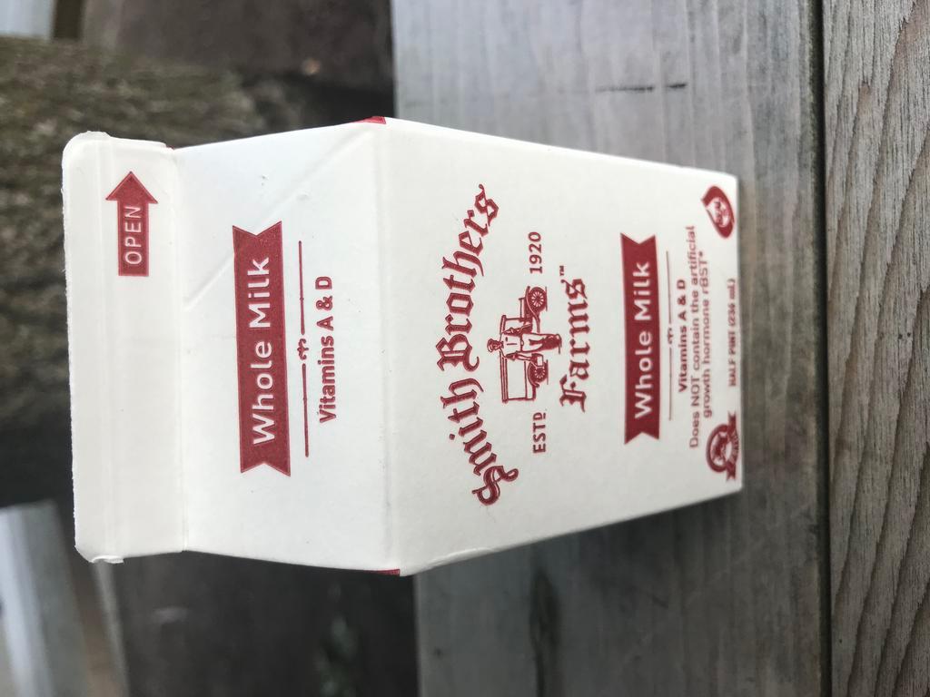 Smith Brothers 1/2 Pint Whole Milk · 