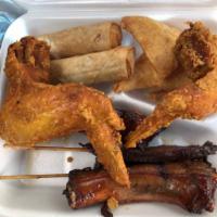 12. Pu Pu Platter For 2 · Barbecued Spare Ribs, Chicken Wings, Shrimp Toast, Chicken Stick, Fried Wonton and Spring Ro...