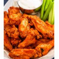 J7. Buffalo Chicken Wing (8) · Hot and spicy.