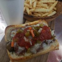 9. Italian Beef & Sausage Combo Meal · Sliced Italian Beef & Italian Sausage on French Bread. Includes Sm. Fry & Sm. Drink.  Your C...
