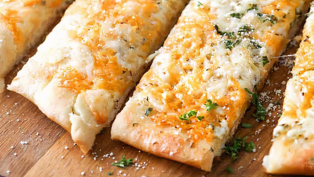 Garlic Bread with Cheese · Buttery bread that is topped with garlic. 