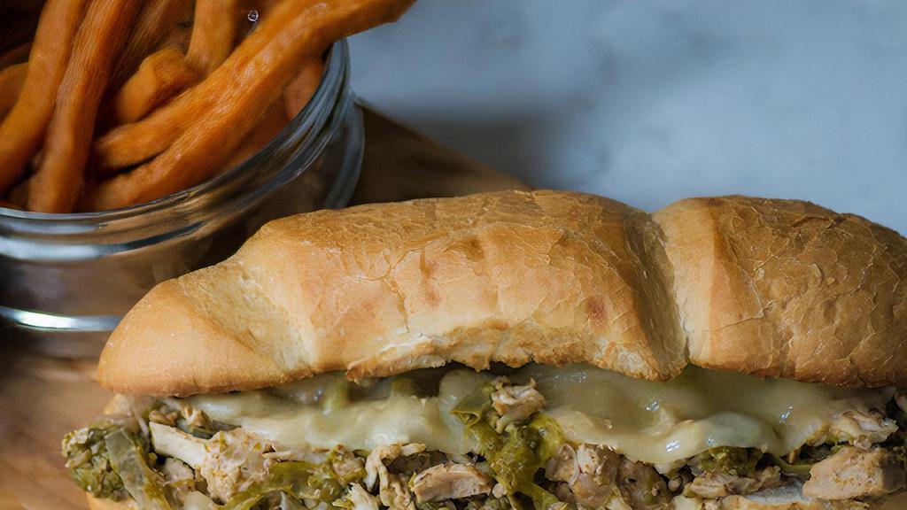 Chicken Philly Sub · Served with mozzarella, onions and green peppers. Additional toppings for an additional charge.