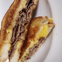 Philly GrillCheese · American cheese, steak. Served with fries.