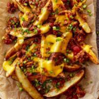 FIRE ME UP FRIES-10LB (3-4 PEOPLE) · NOW THIS HERE IS OUR VERSION OF CHILI AND CHEESE FRIES! TRY OUR TACO SOUP LOADED ON A BED OF...